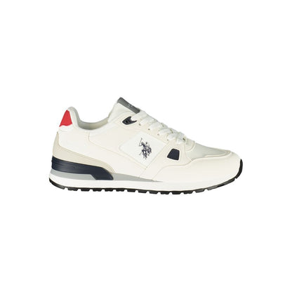 U.S. POLO ASSN. White Polyurethane Mens Sneaker