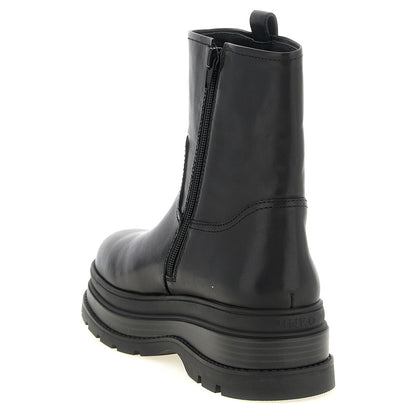 PINKO Black Cowhide Ankle Boots