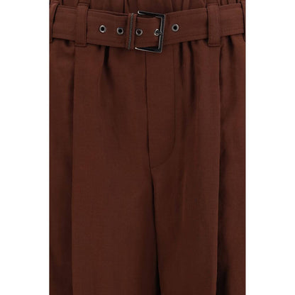 Brunello Cucinelli Brown Cotton Casual Pants