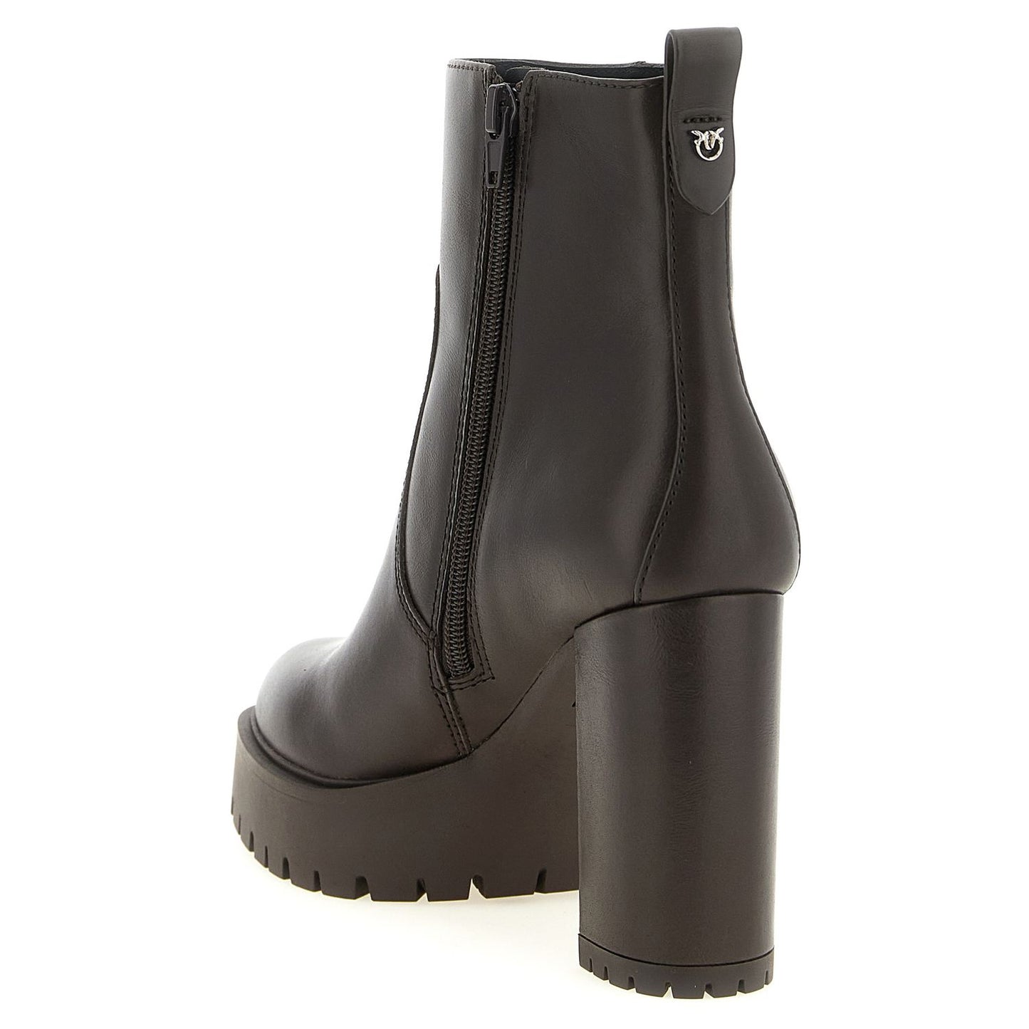 PINKO Brown Cowhide Ankle Boots