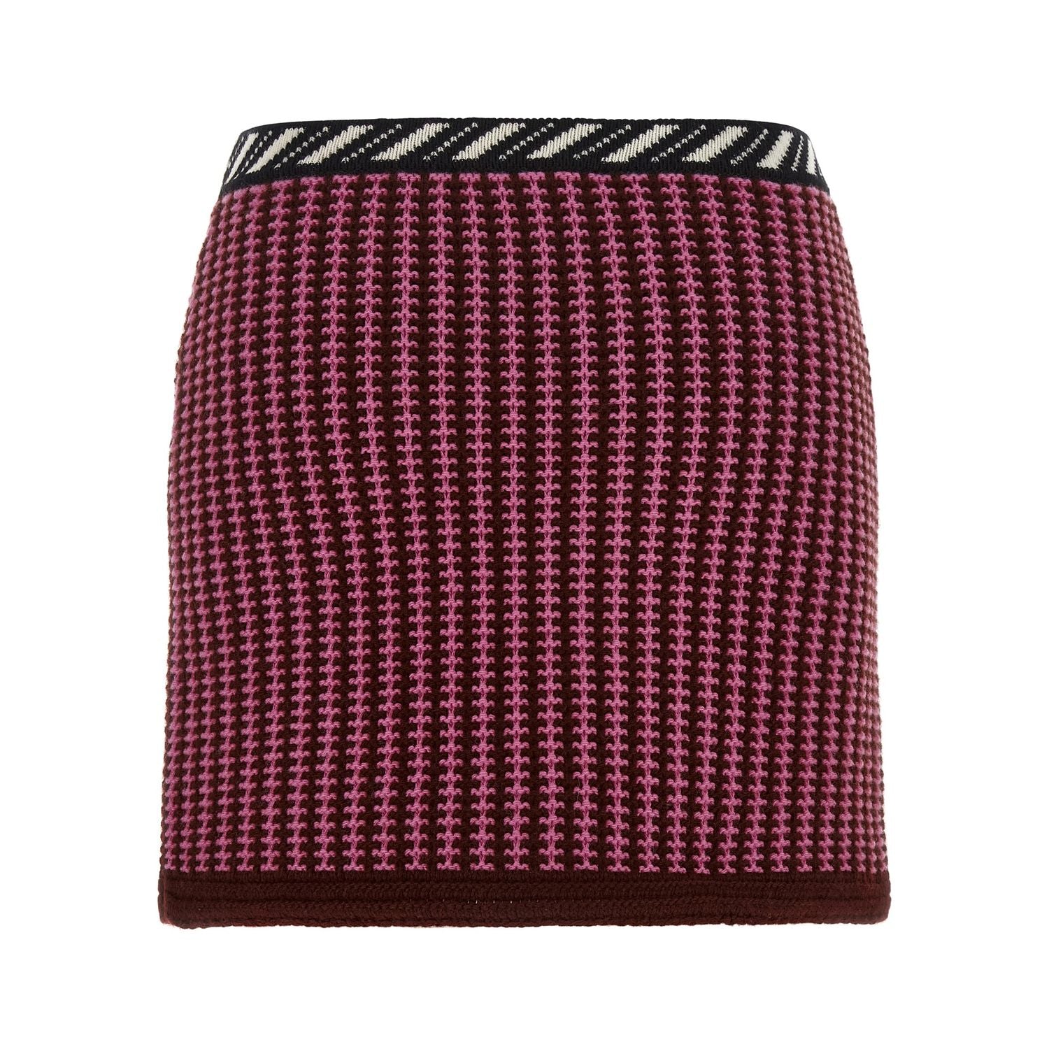 Versace Multicolor Virgin Wool Long Skirt