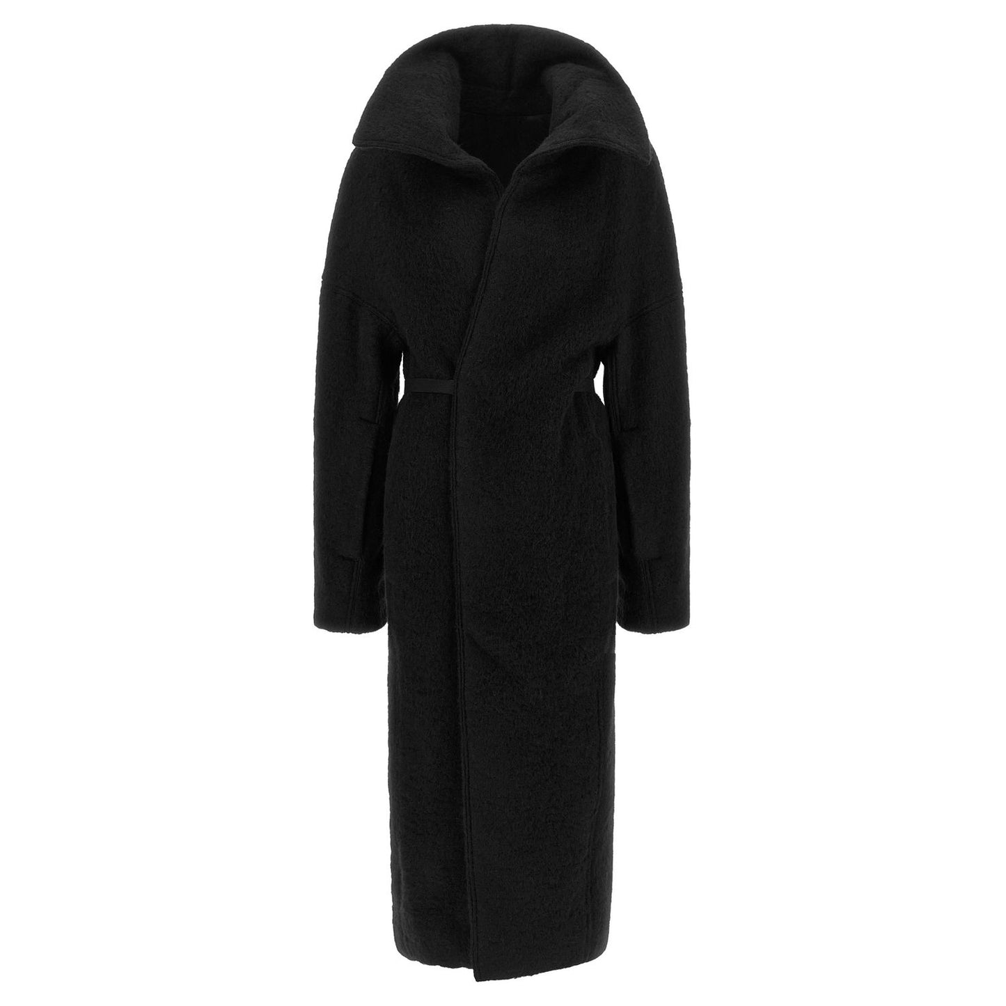 Rick Owens Black Marabou Coat