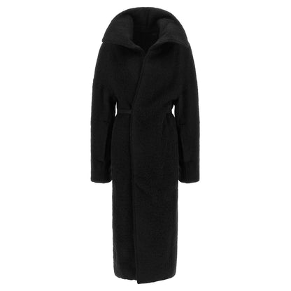 Rick Owens Black Marabou Coat