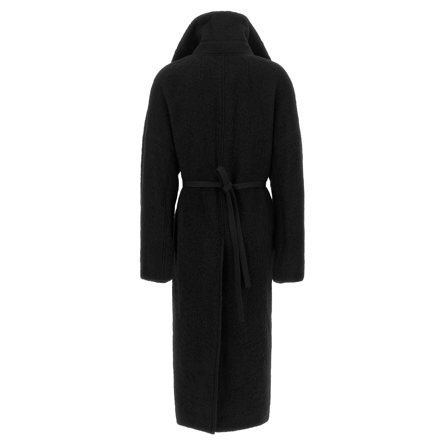 Rick Owens Black Marabou Coat