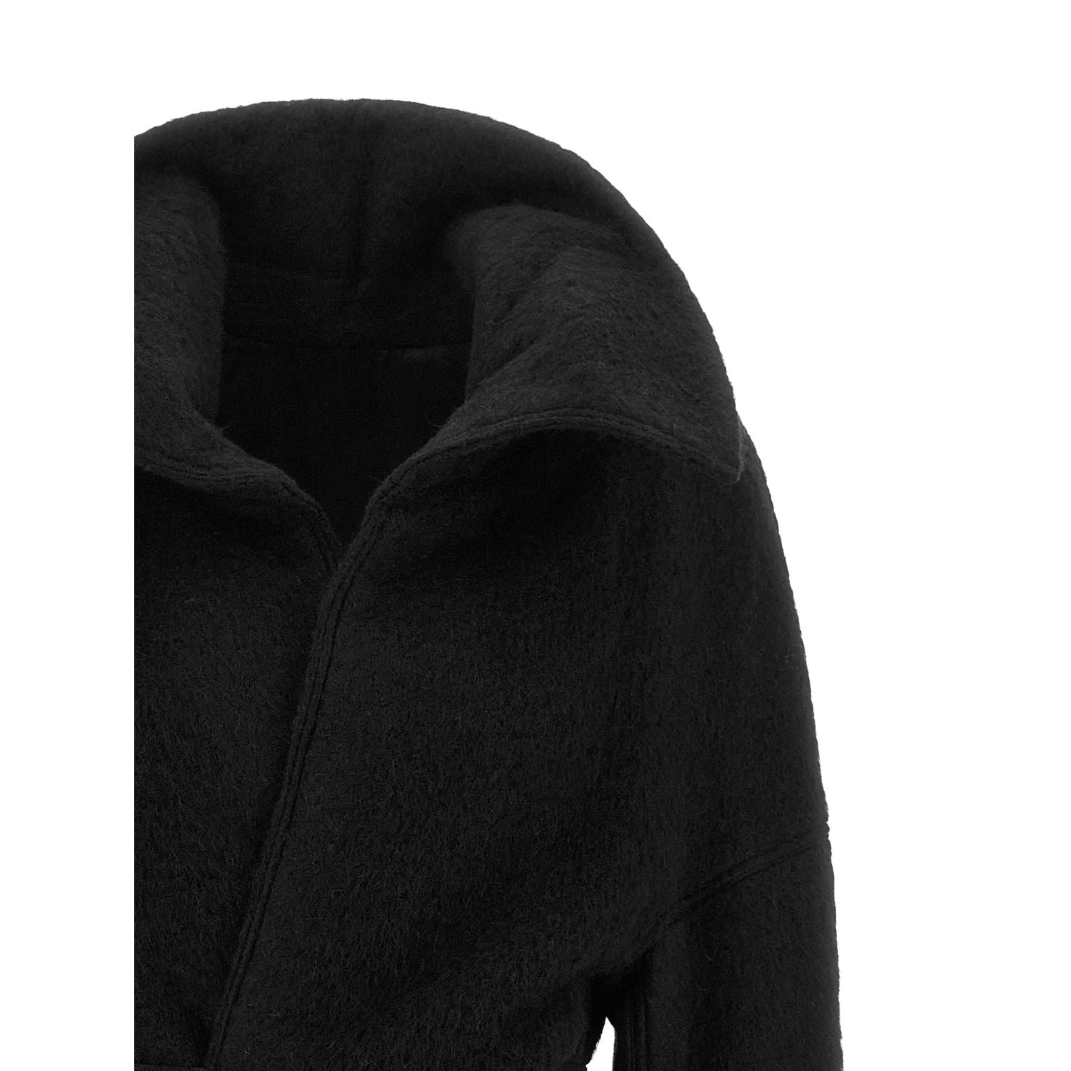 Rick Owens Black Marabou Coat