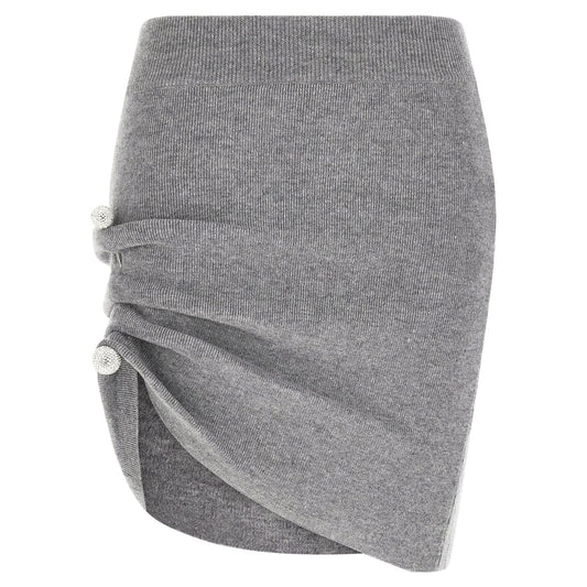 Giuseppe Di Morabito Gray Virgin Wool Long Skirt