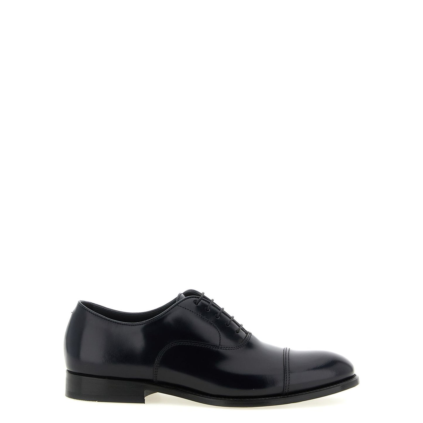 Doucal's Black Lamb Leather Oxfords And Derbies