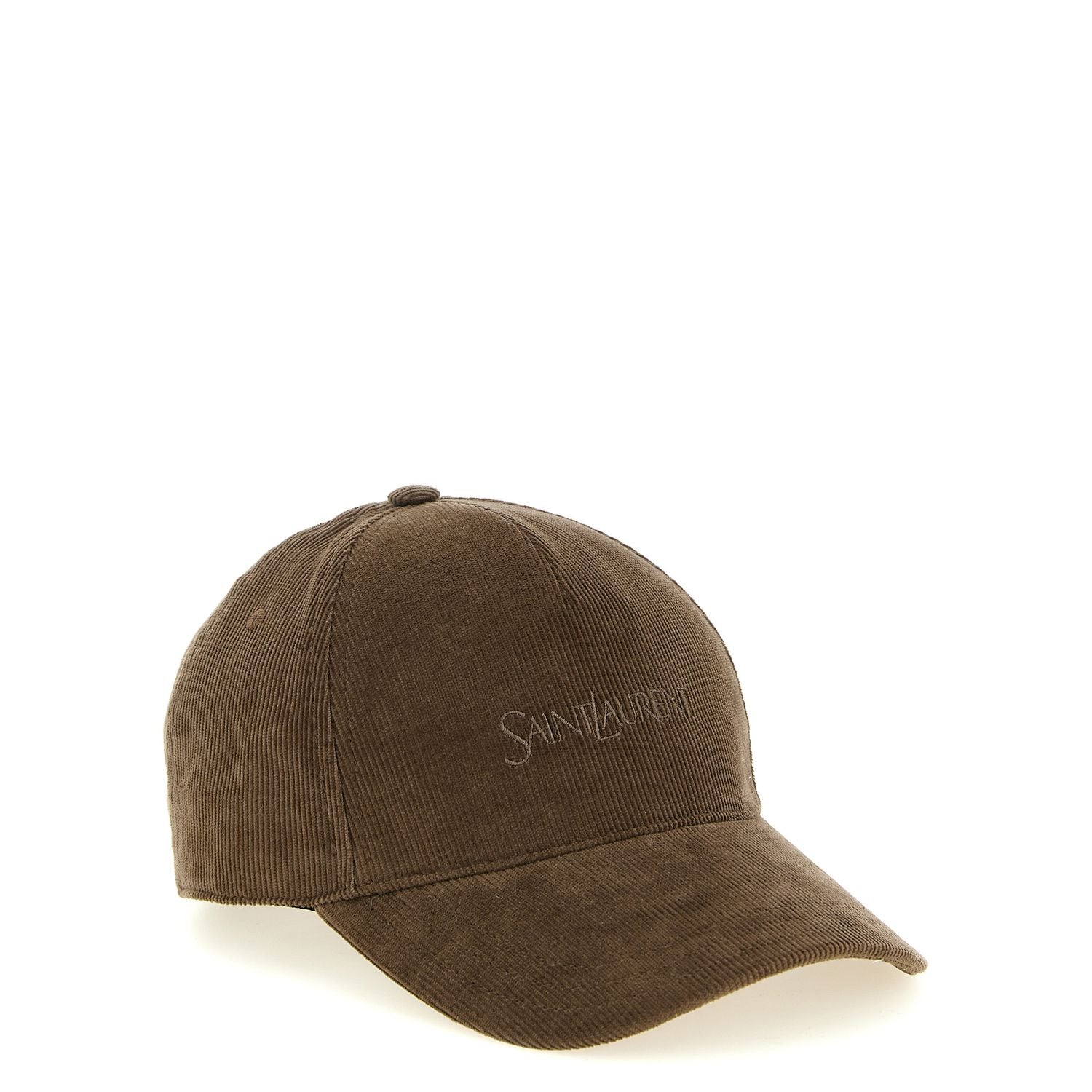 Saint Laurent Brown Cotton Cap (Baseball Hat)