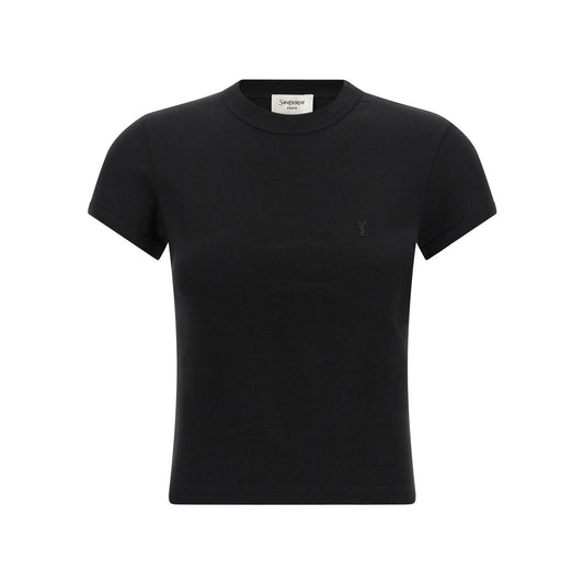 Saint Laurent Black Cotton T-Shirt