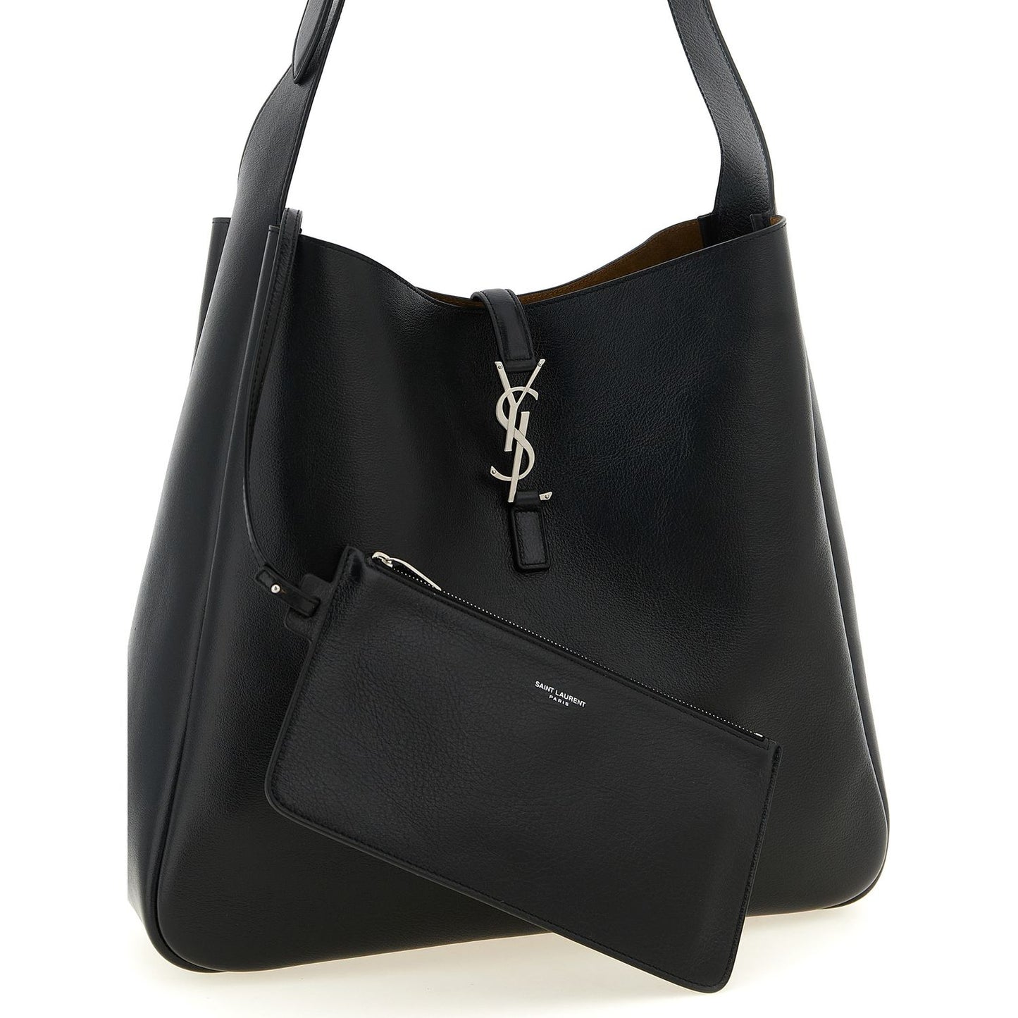 Saint Laurent Black Calfskin Shoulder Bag