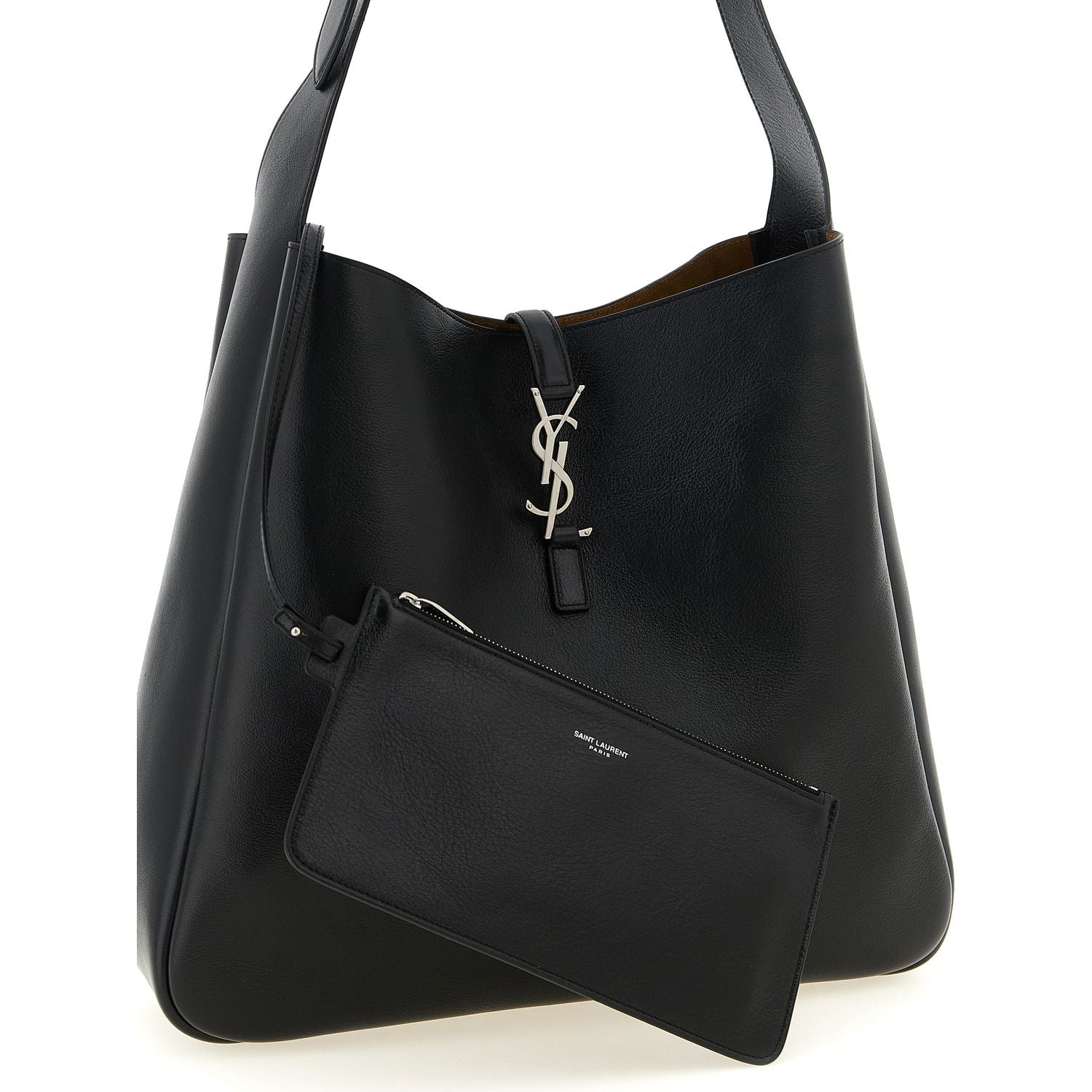 Saint Laurent Black Calfskin Shoulder Bag