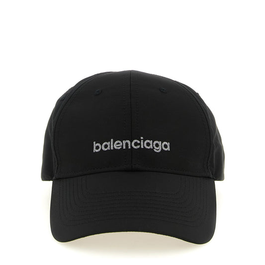 Balenciaga Black Polyester Cap (Baseball Hat)