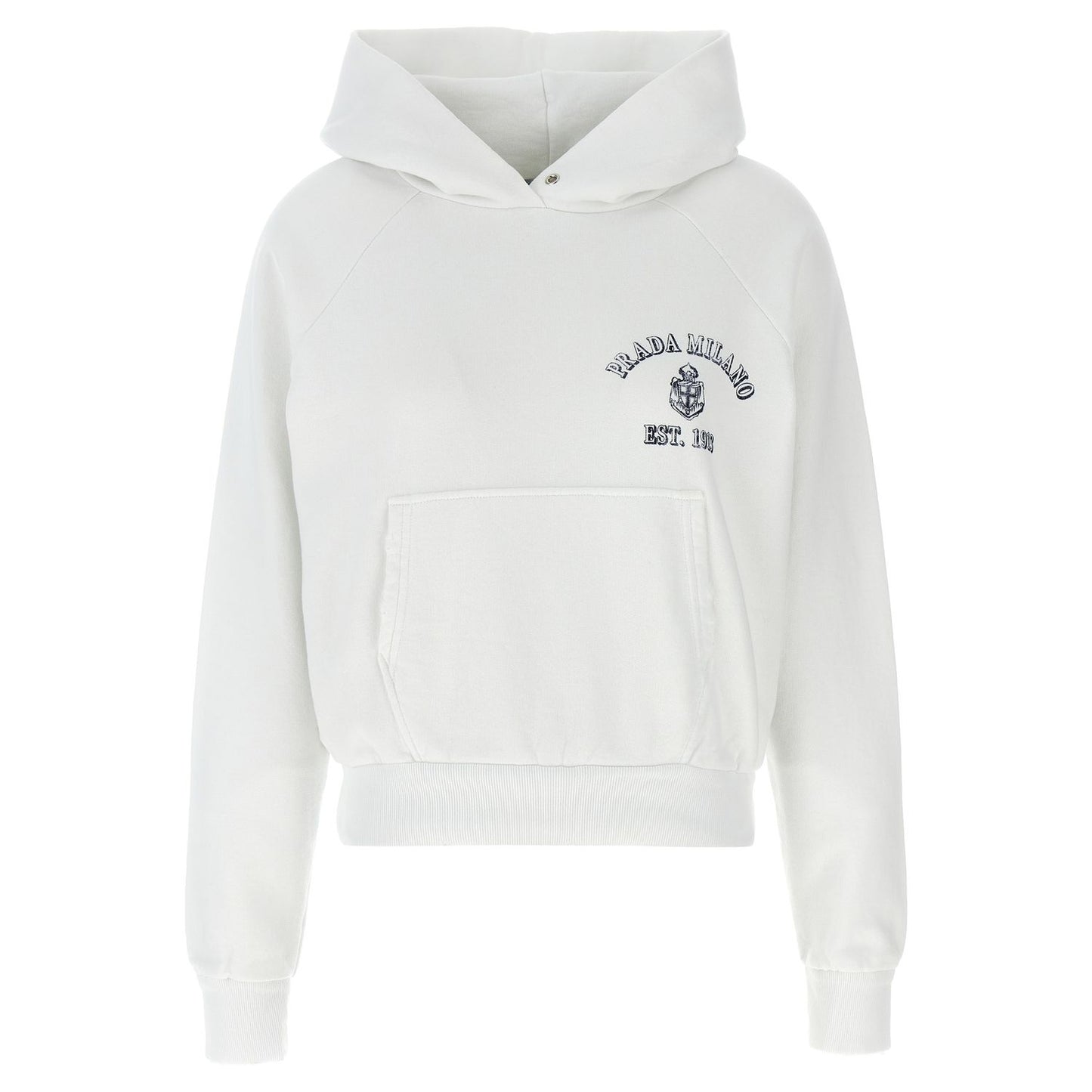 Prada White Cotton Sweatshirt