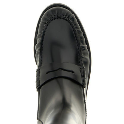 Prada Black Calfskin Over The Knee
