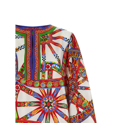 Dolce & Gabbana Multicolor Silk Long Dress