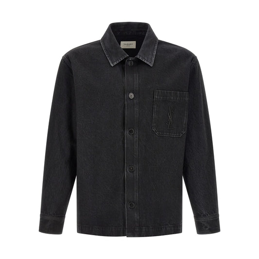 Saint Laurent Black Cotton Blouse