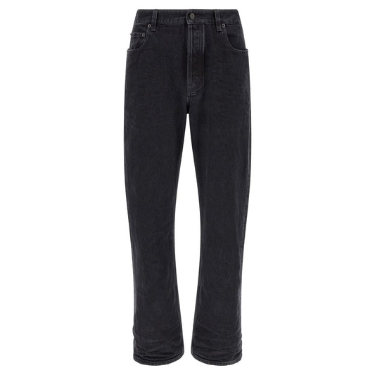 Saint Laurent Black Cotton Relaxed Fit Jeans