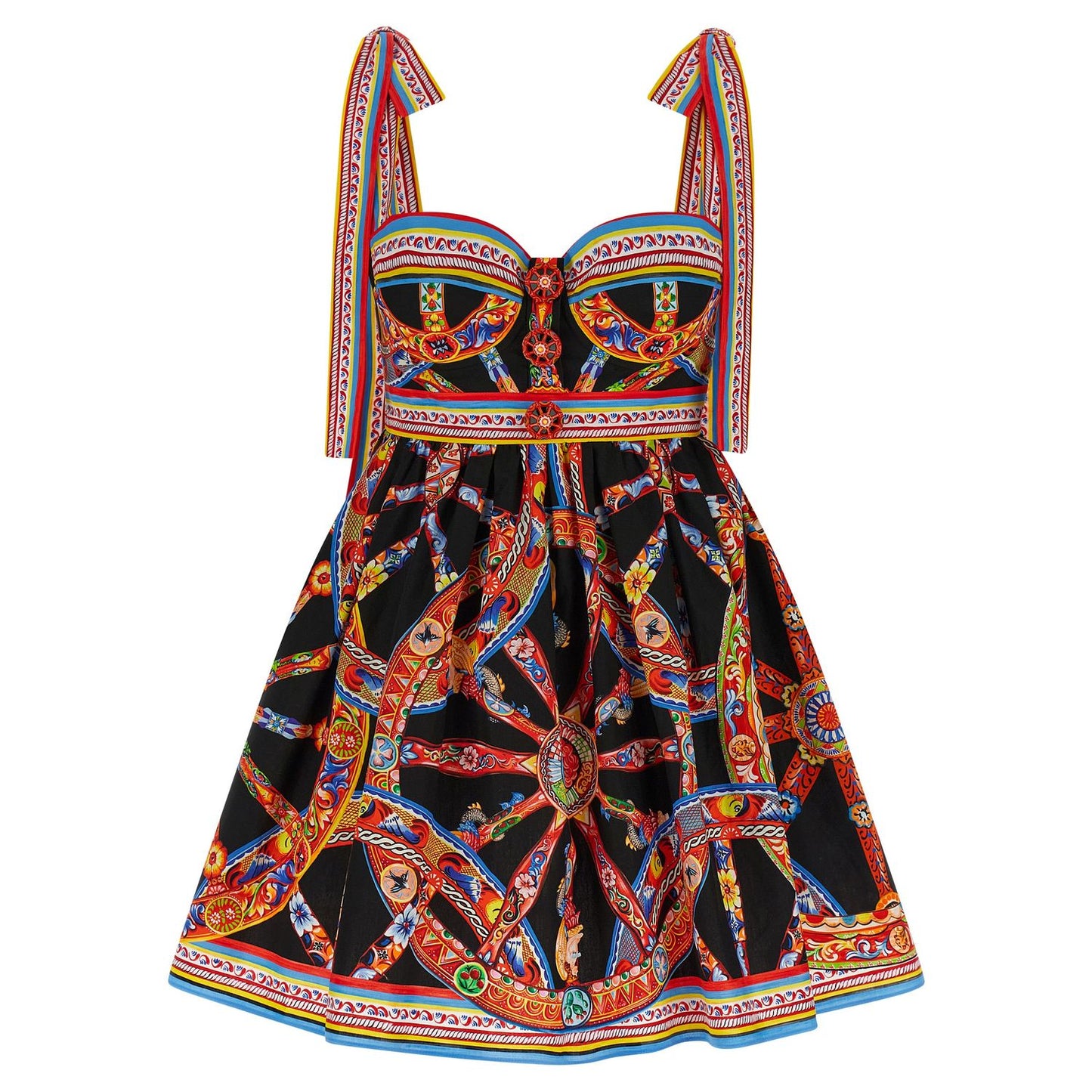Dolce & Gabbana Multicolor Cotton Short Dress