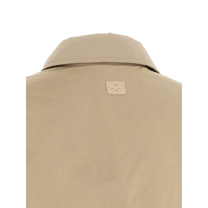 Max Mara Beige Polyester Full-Length Jacket