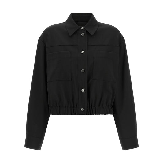 Max Mara Black Wool Full-Length Jacket