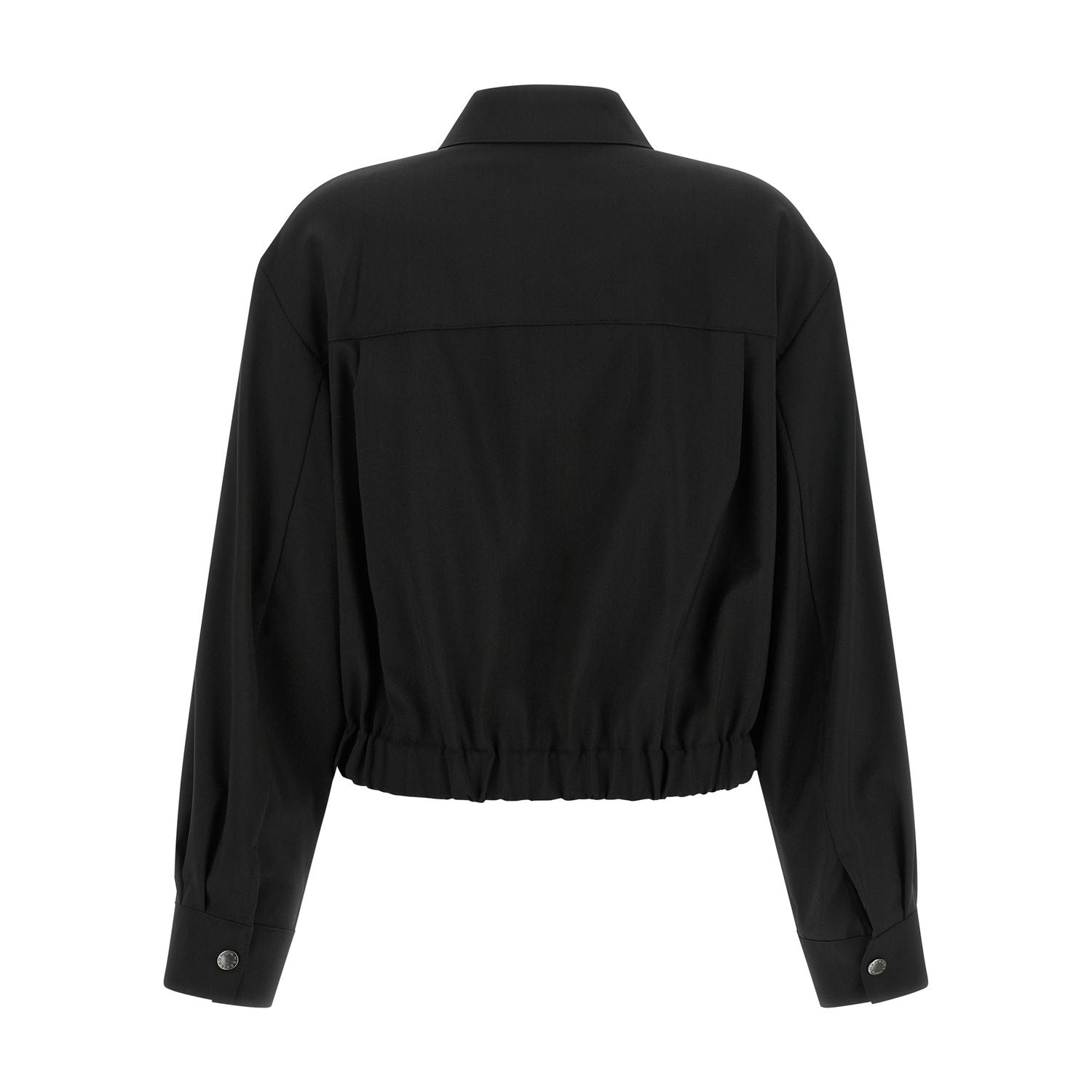 Max Mara Black Wool Full-Length Jacket