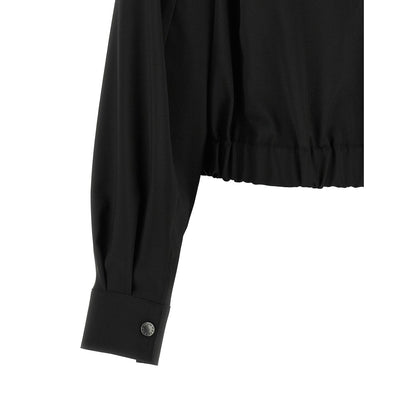 Max Mara Black Wool Full-Length Jacket