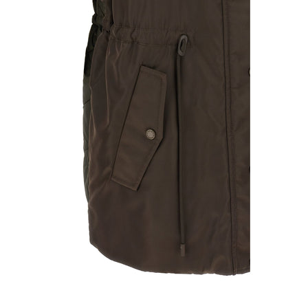 Max Mara Brown Polyamide Sleeveless Jacket