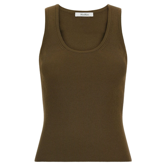Max Mara Bicolor Viscose Sleeveles T-Shirt