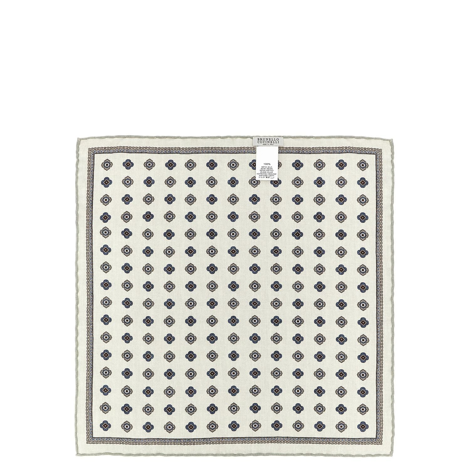 Brunello Cucinelli Multicolor Silk Pocket Square