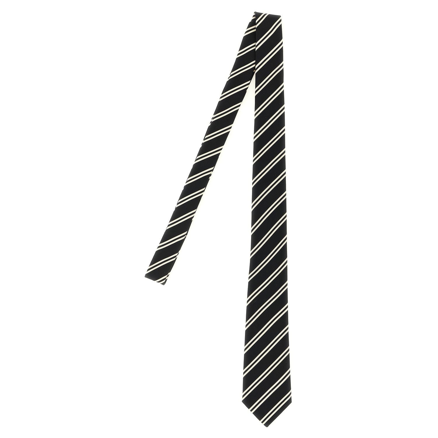 Saint Laurent Black Silk Tie