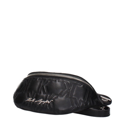 Karl Lagerfeld Black Leather Backpack