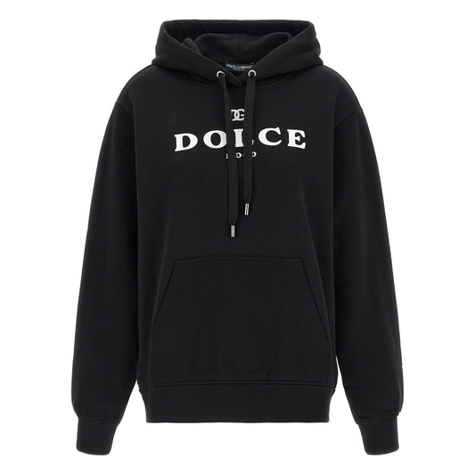 Dolce & Gabbana Black Cotton Hoodie