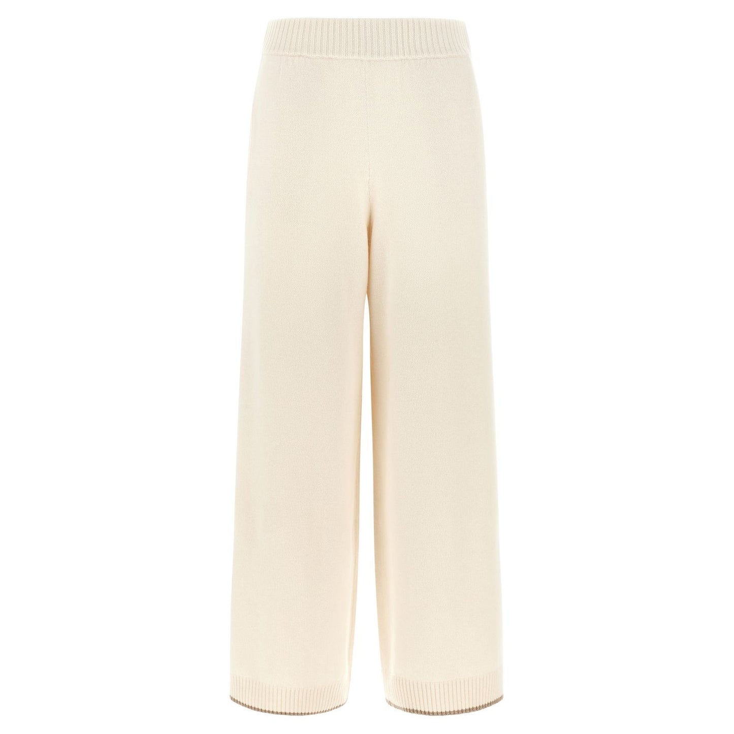 Brunello Cucinelli White Cashmere Athletic Pants