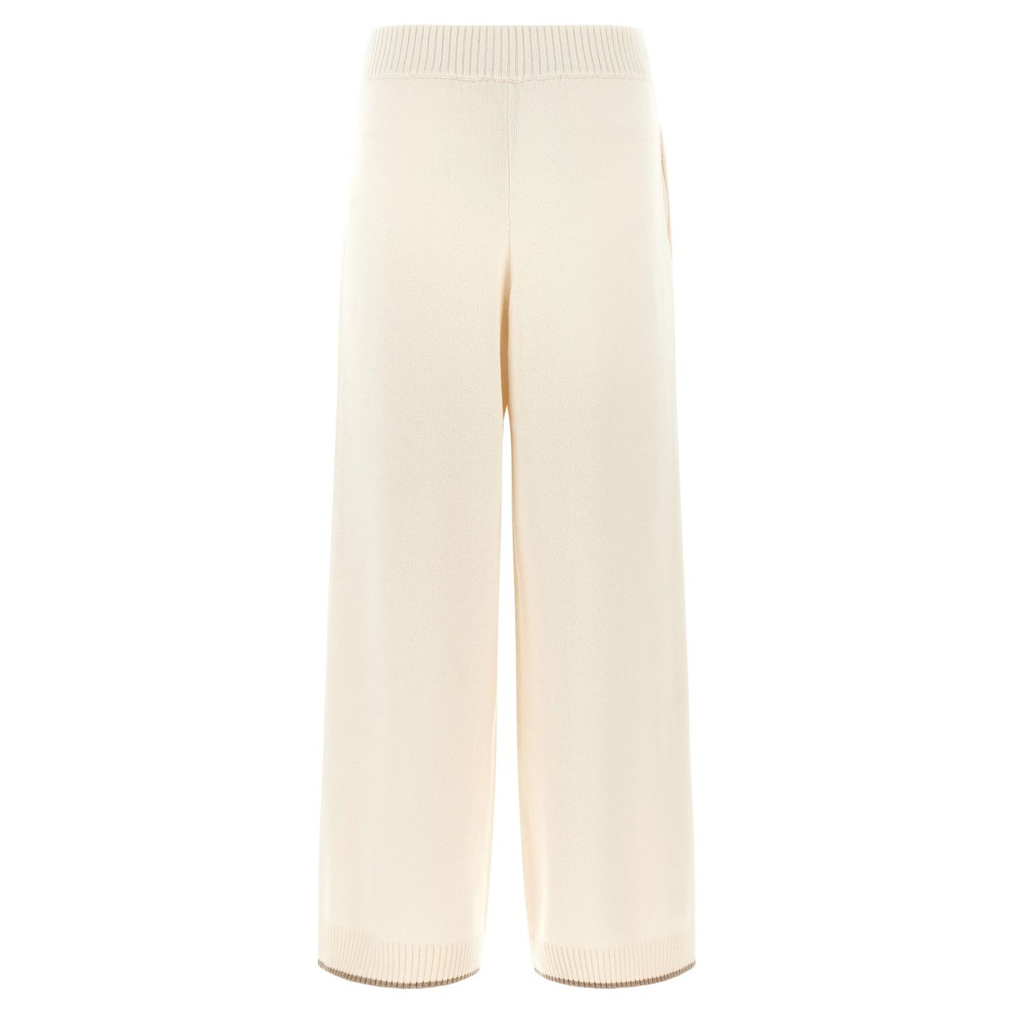 Brunello Cucinelli White Cashmere Athletic Pants