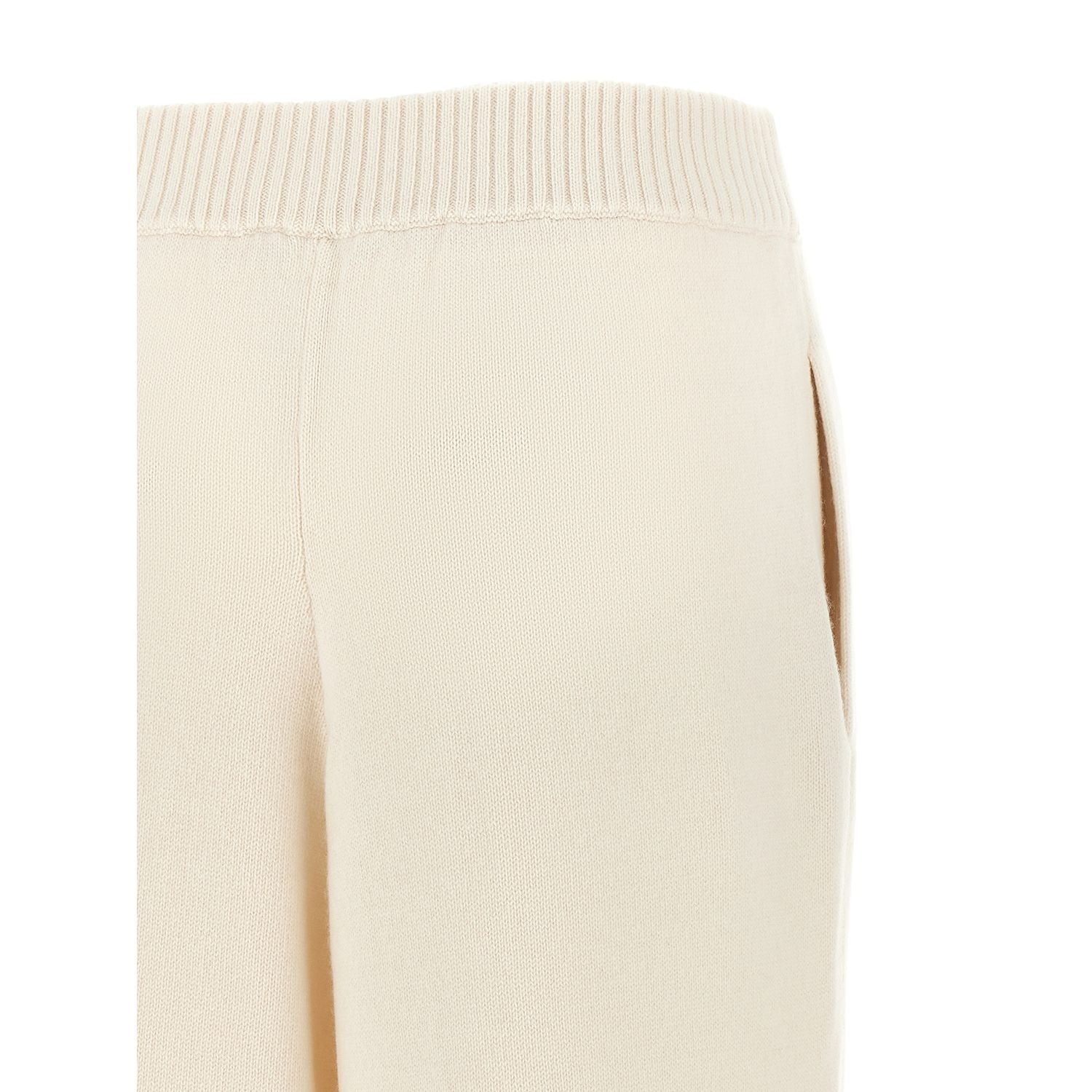 Brunello Cucinelli White Cashmere Athletic Pants