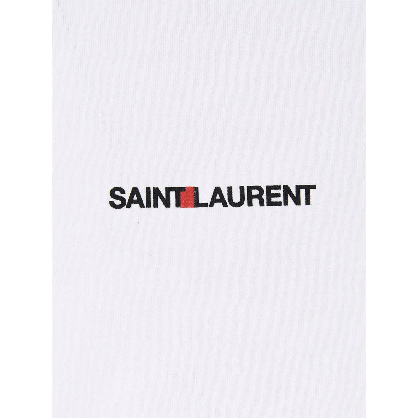 Saint Laurent White Cotton T-Shirt