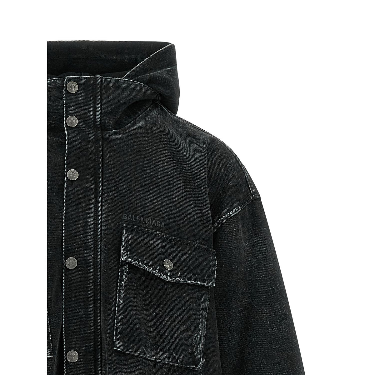 Balenciaga Black Cotton Denim Jacket