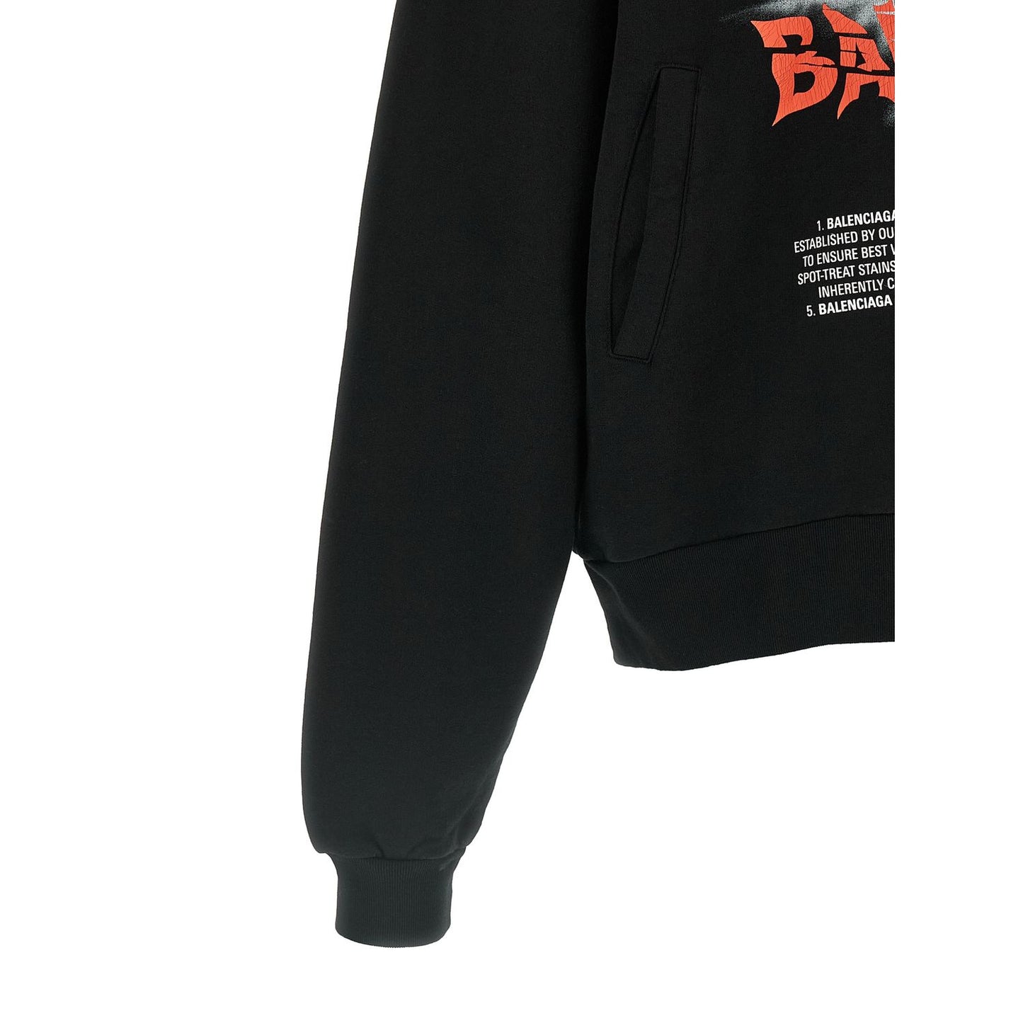 Balenciaga Black Cotton Sweatshirt