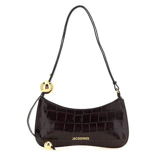 Jacquemus Bordeaux Calfskin Shoulder Bag