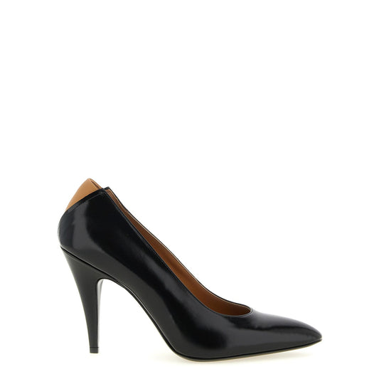 Jil Sander Black Calfskin High Heel Pumps
