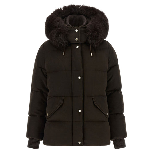 MooRER Brown Wool Full-Length Jacket