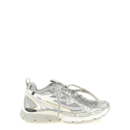 Off-White Gray Polyethylene Athletic Sneakers