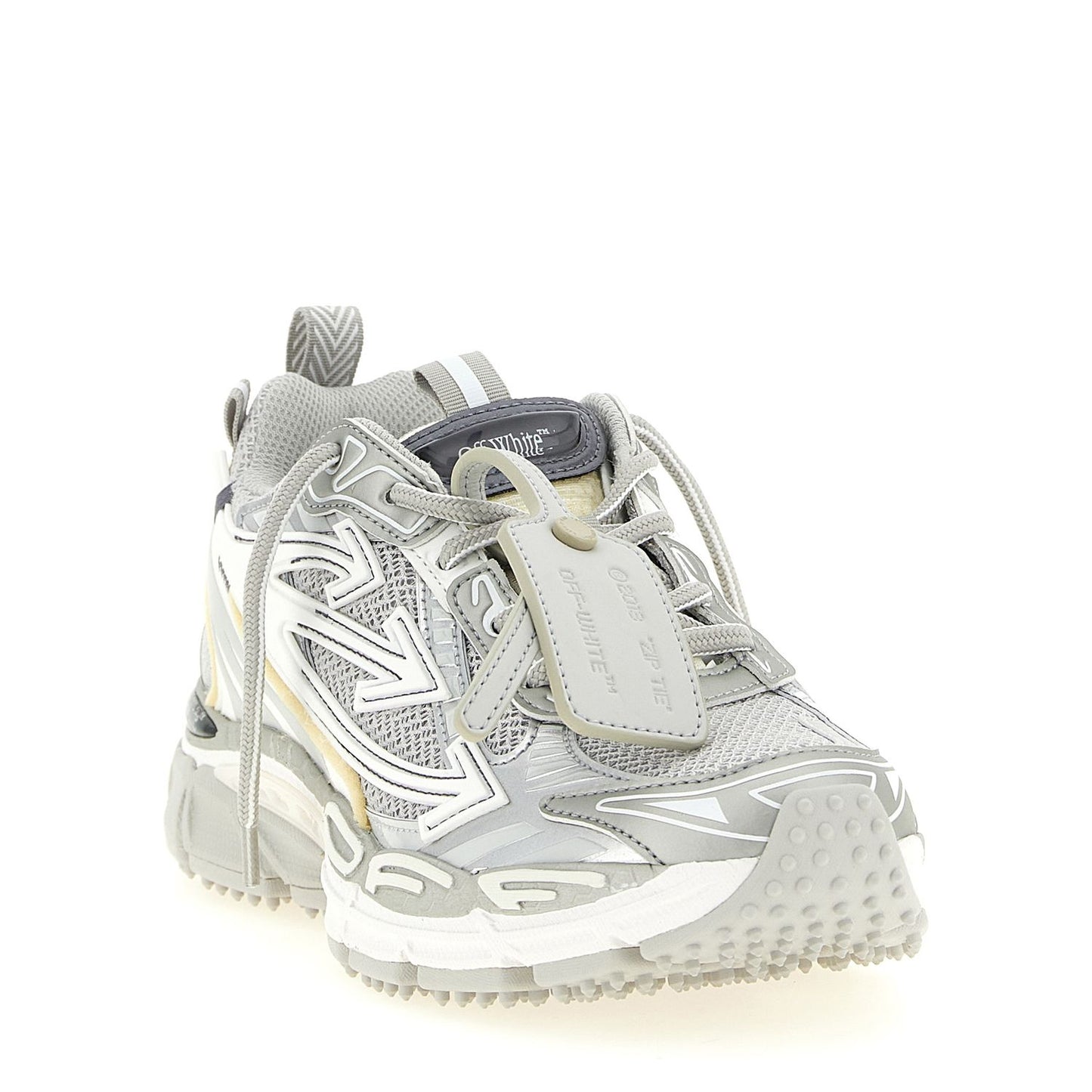 Off-White Gray Polyethylene Athletic Sneakers