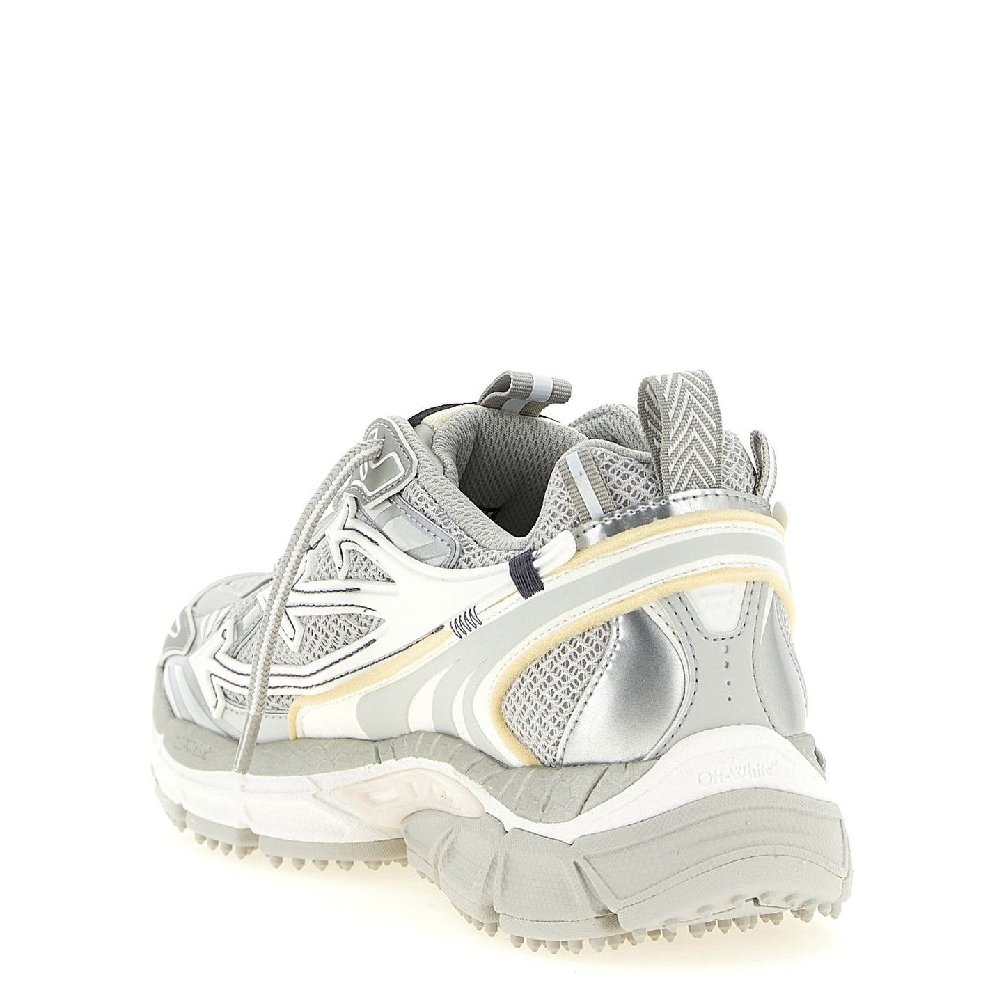 Off-White Gray Polyethylene Athletic Sneakers