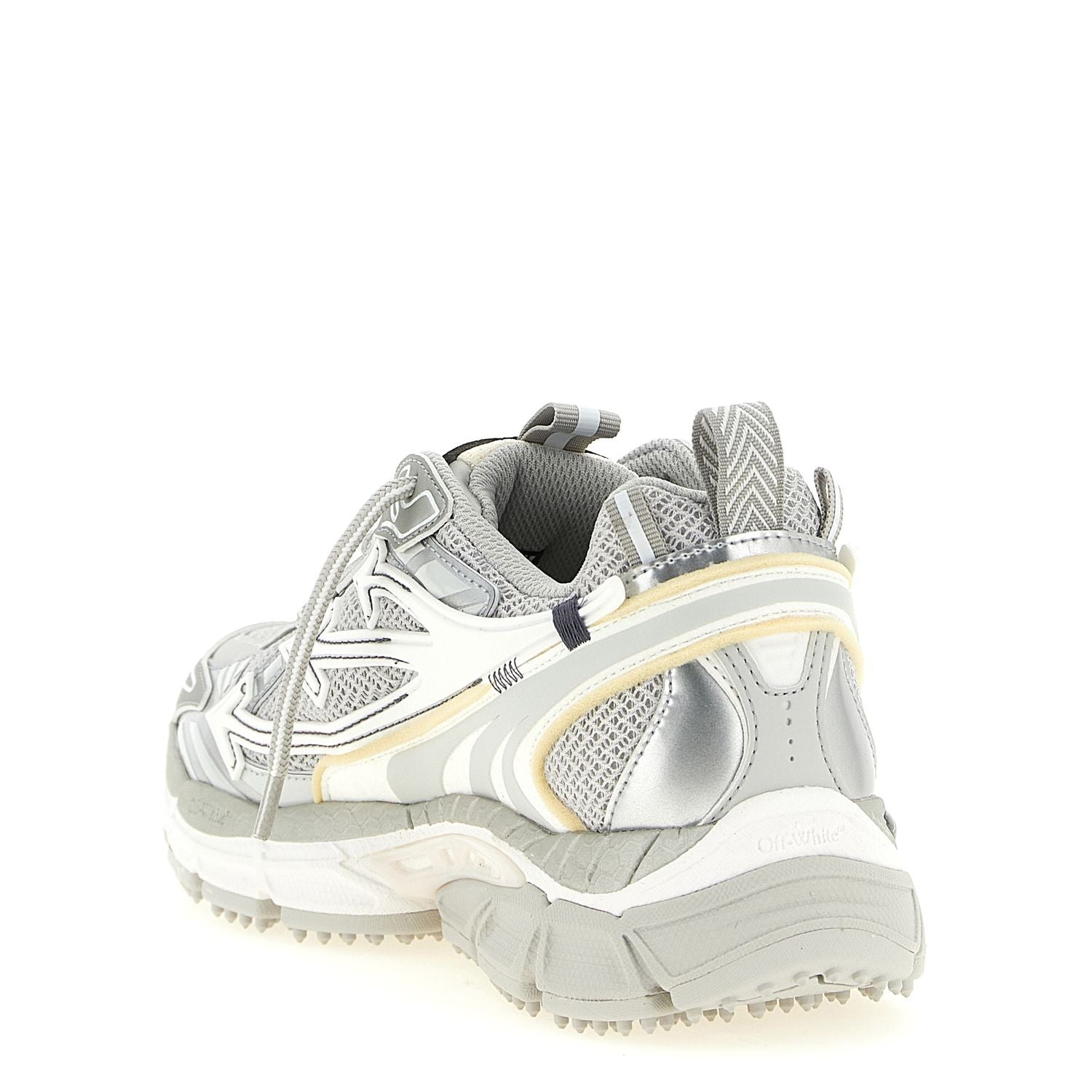 Off-White Gray Polyethylene Athletic Sneakers