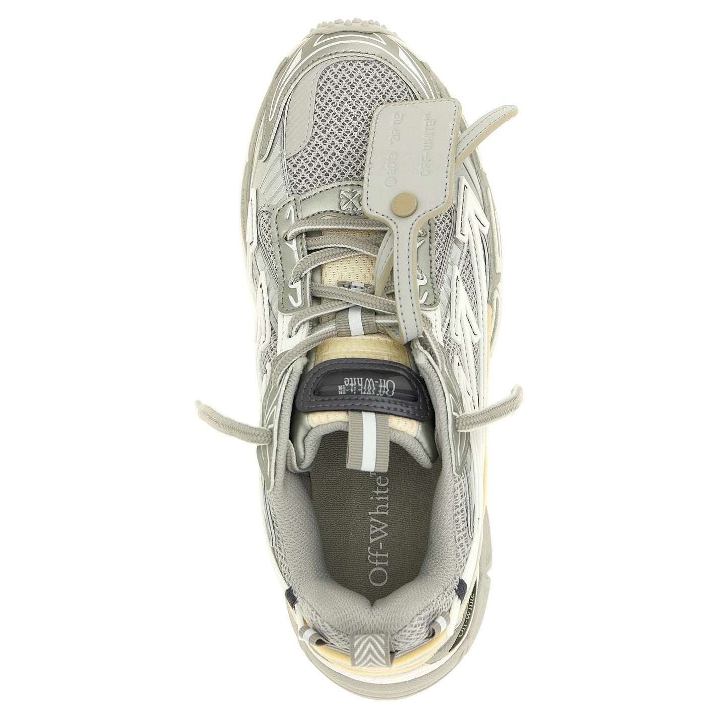Off-White Gray Polyethylene Athletic Sneakers