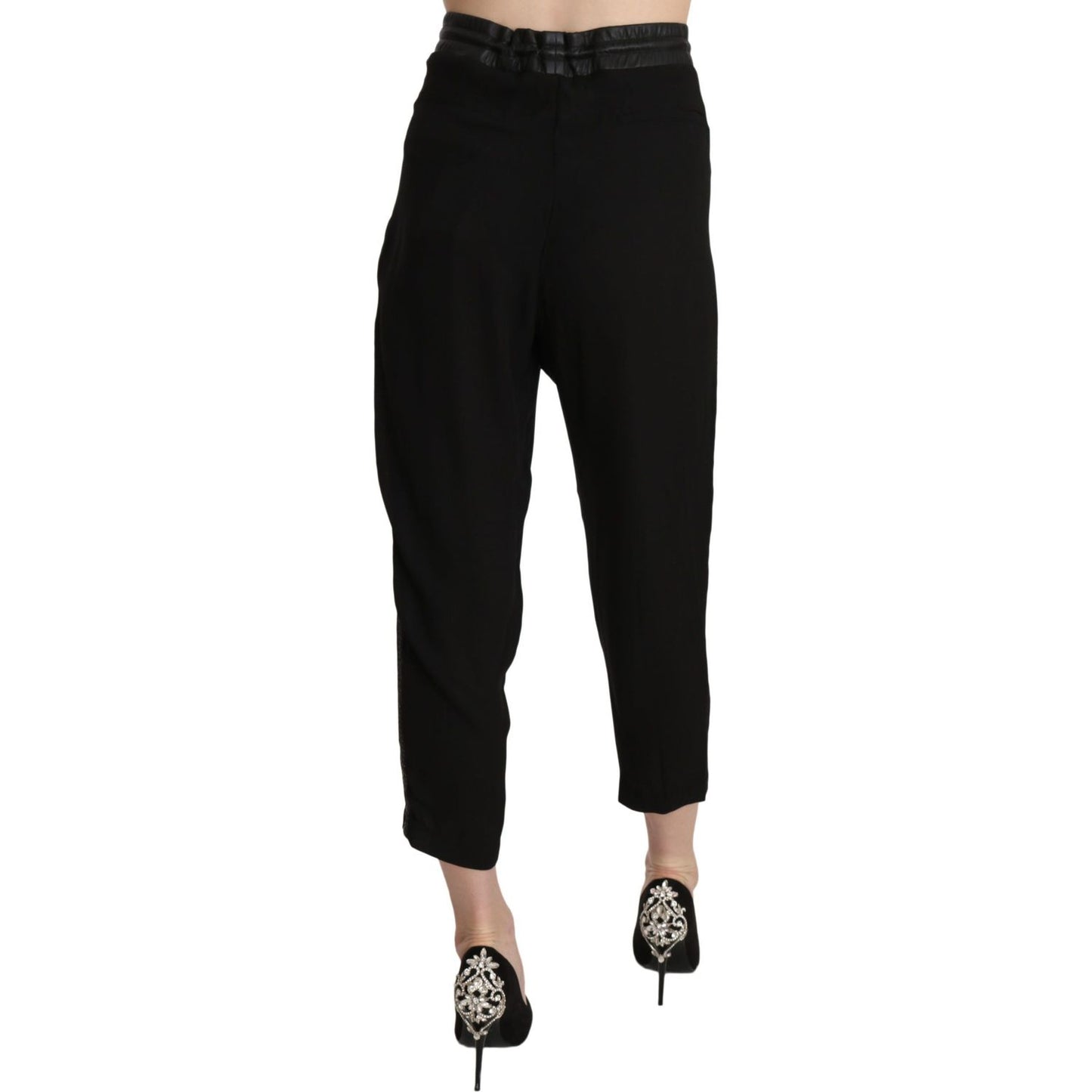 Guess Chic High Waist Cropped Pants in Elegant Black Jeans & Pants Guess