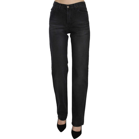 Just Cavalli Elevate Your Style: Chic Black High Waist Denim Jeans & Pants Just Cavalli