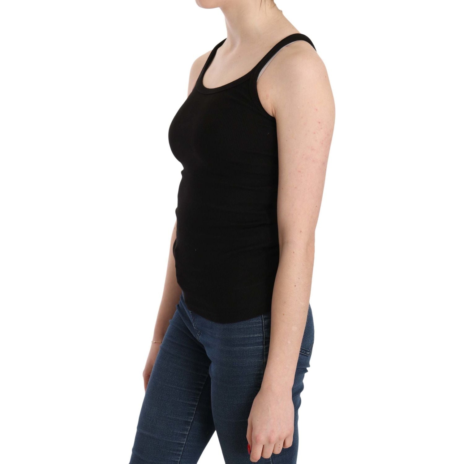 PINK MEMORIES Black Sleeveless Spaghetti Strap Blouse