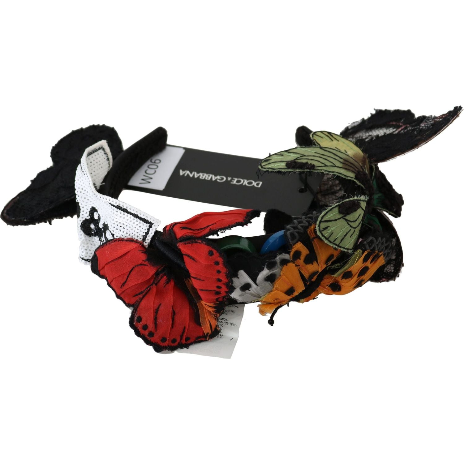 优雅花卉丝绸头带王冠